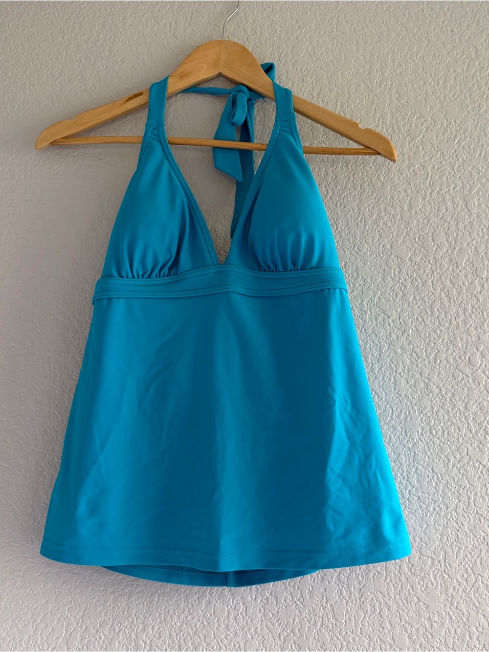 Prana Tankini Swim Halter Swim Top Women’s Size Large Blue padded top only